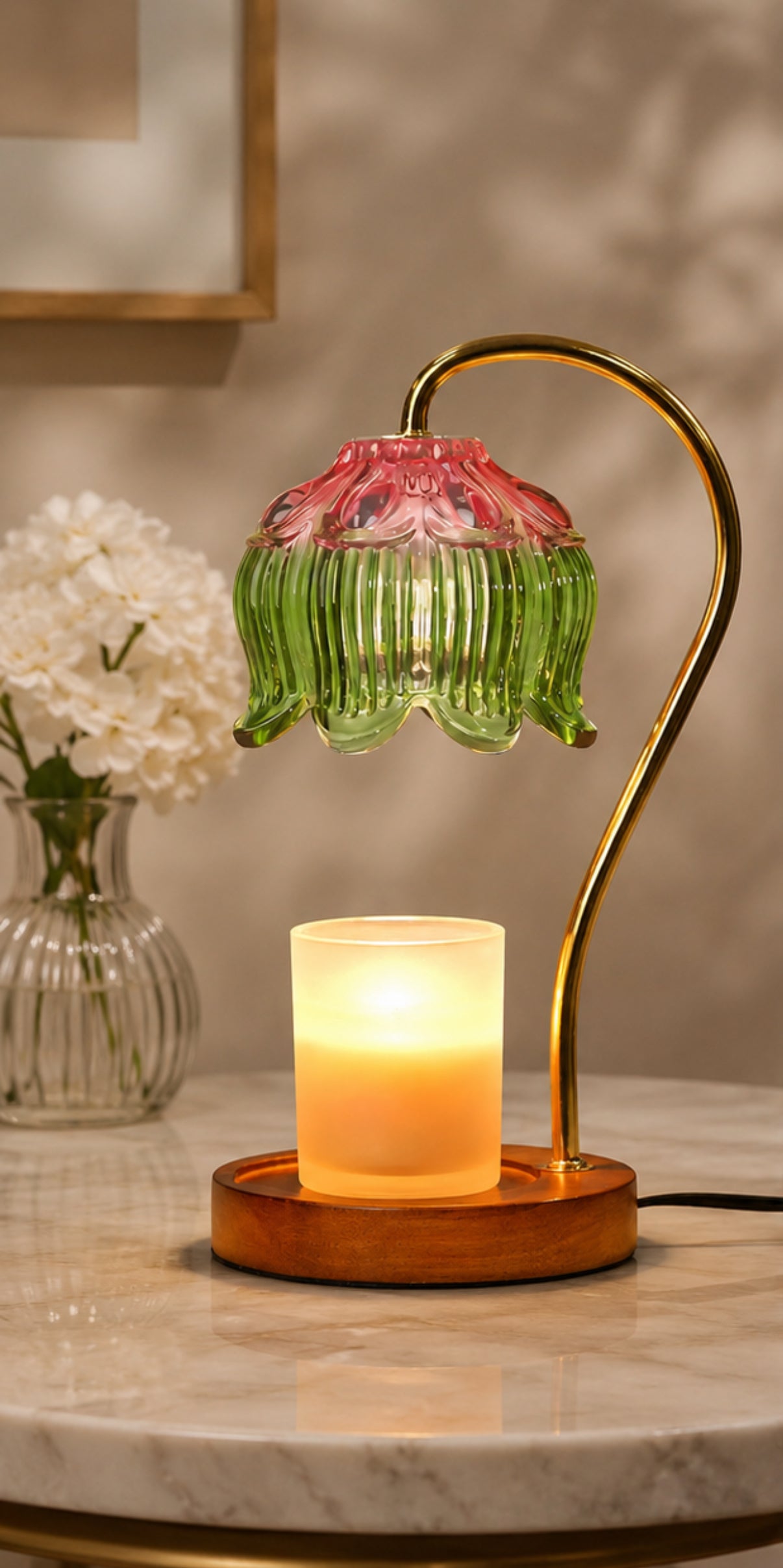 Lotus candle warmer lamp