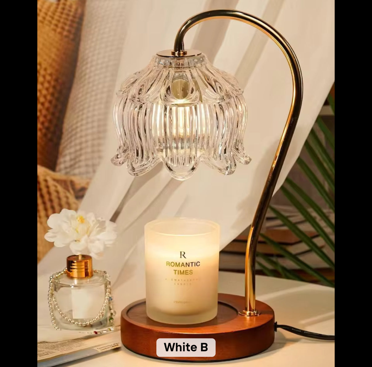 Lotus candle warmer lamp