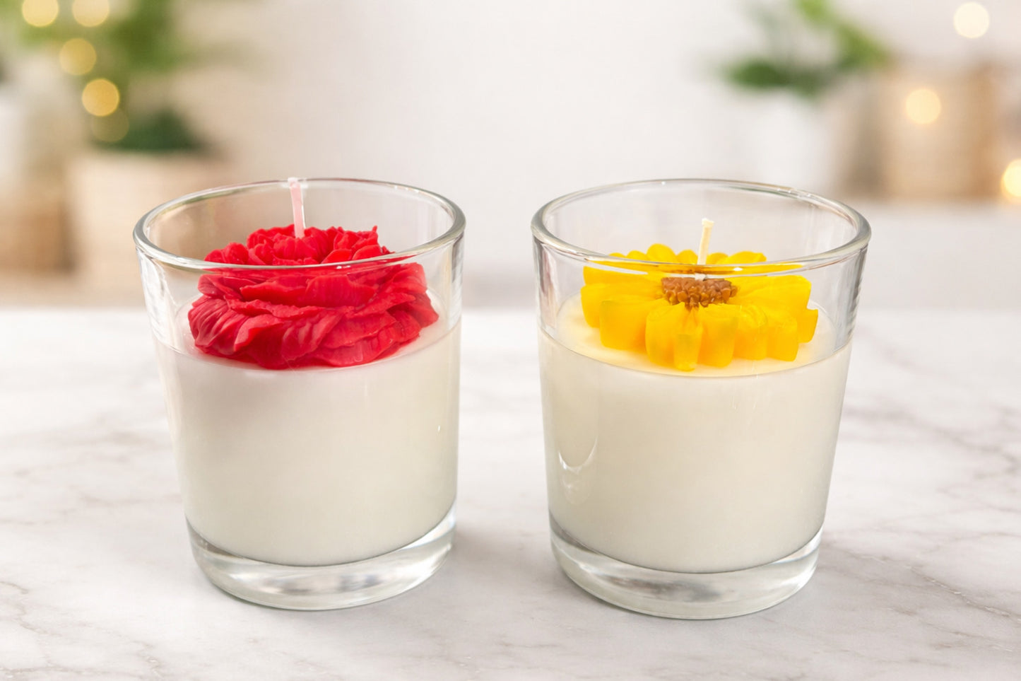 Rose and Daisy candle bundle