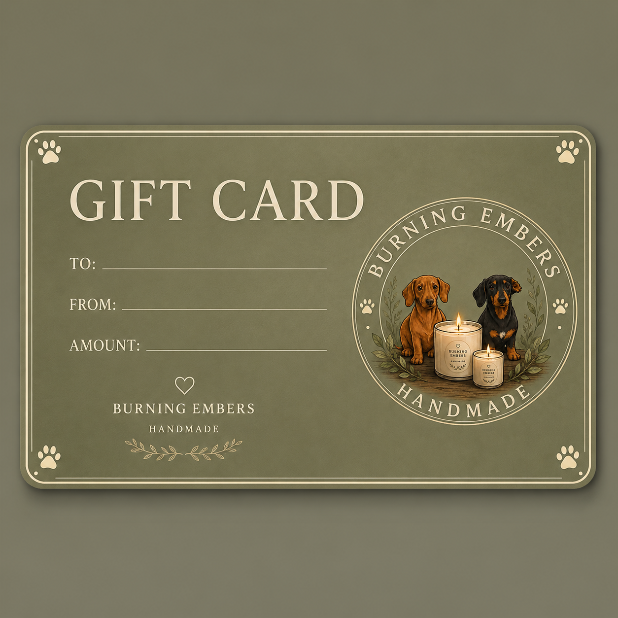 Burning Embers Gift card