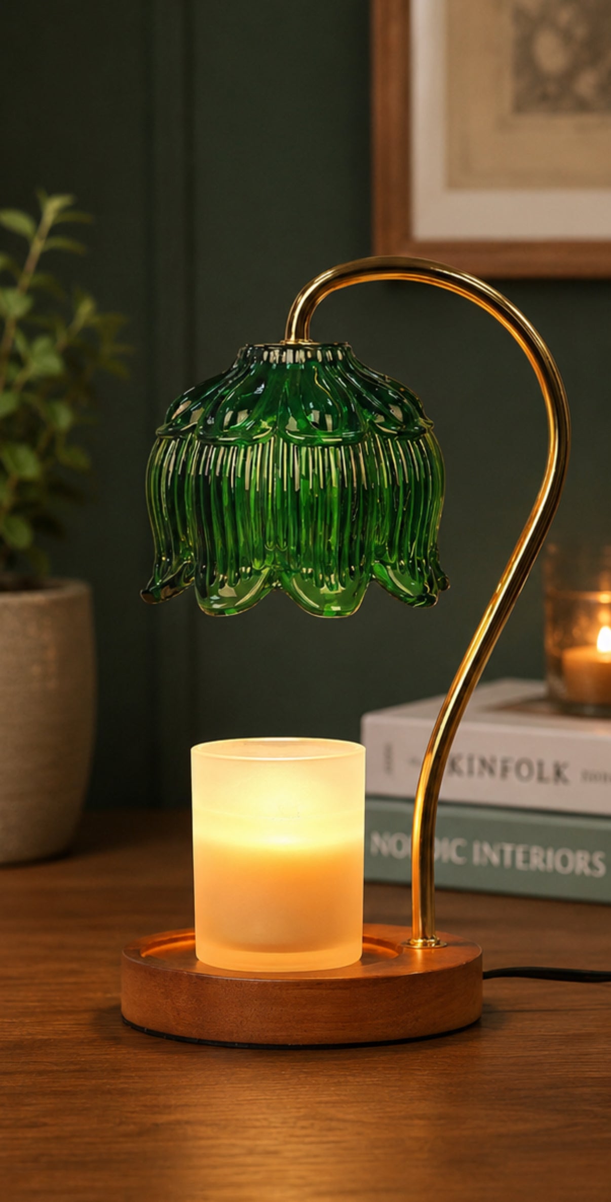 Lotus candle warmer lamp