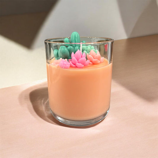 Cactus succulent soy candle